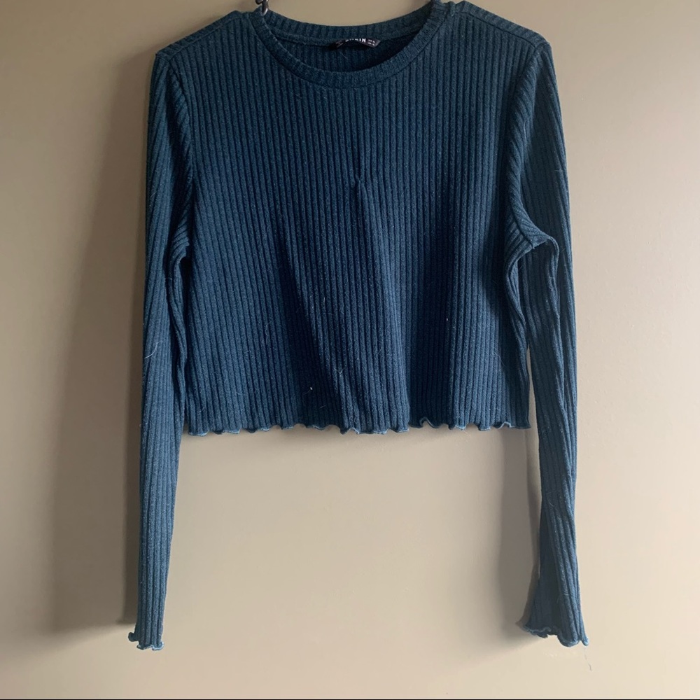 Blue Green Crop Top
